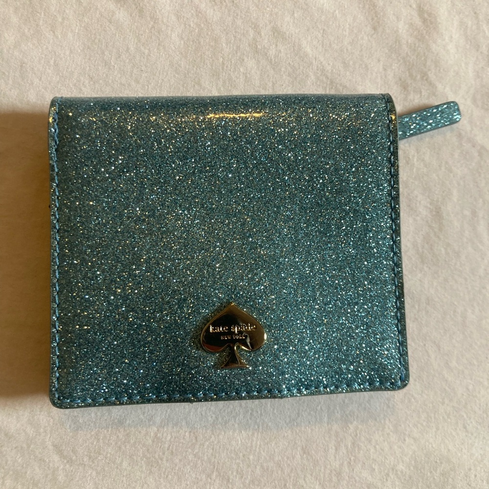 Kate Spade Teal Glitter Card Holder - Picture 5 of 16